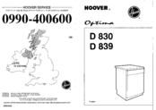Hoover Optima D 839 User Manual