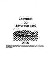 Chevrolet Silverado 2005 Description & Operation