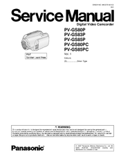 Panasonic PV-GS80PC Service Manual