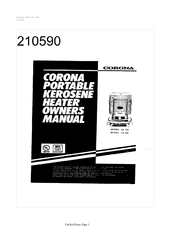 CORONA 23-DK Owner's Manual