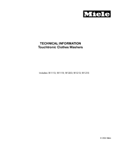 Miele W 1213 WASHING MACHINE Technical Information