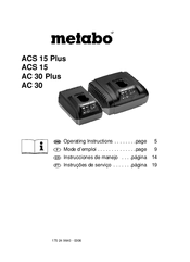 Metabo ACS 15 Operating Instructions Manual
