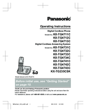 Panasonic KX-TG4743C Operating Instructions Manual