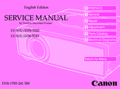 Canon LV-X1E Service Manual