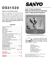 Sanyo DS31520 Owner's Manual