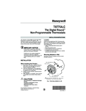Honeywell Digital Round T8775C Installation Manual