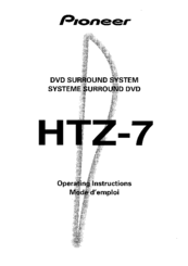 Pioneer HTZ-7 VisionPlus Operating Instructions Manual