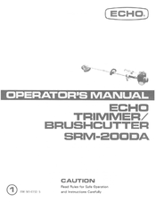 Echo SRM-200DA Operator's Manual