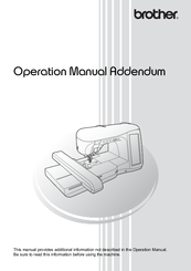 Brother NV5000 Operation Manual