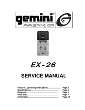 Gemini EX-26 Service Manual