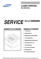 Samsung ML-6040 Service Manual