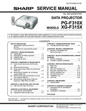 Sharp XG-F315X Service Manual