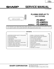 Sharp PZ-50MR2U Service Manual