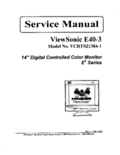 ViewSonic E40-3 Service Manual