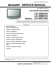 Sharp LC-32M41U Service Manual
