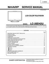 Sharp AQUOS LC-20D42U Service Manual