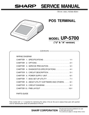 Sharp UP-5700 Service Manual