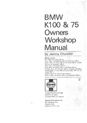 BMW 1984 K100 RT Owners Workshop Manual