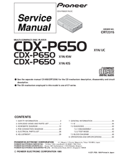 Pioneer CDX-P656 Service Manual