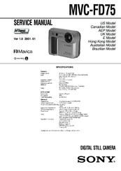 Sony FD Mavica MVC-FD75 Service Manual