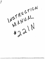 White 221N Instruction Manual
