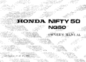 Honda 1985 NIFTY 50 Owner's Manual