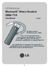 LG HBM-710 User Manual