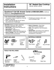 GE JGP336 Installation Instructions Manual