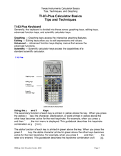 Texas Instruments TI-83-Plus Tips And Techniques