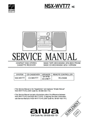 Aiwa NSX-WVT77 Service Manual