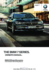 BMW 7 Series Owner's Manual