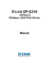 D-Link AirPlus G DP-G310 Manual