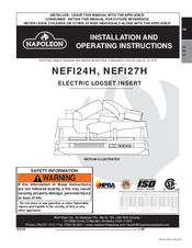Napoleon NEFI27H Installation And Operating Instructions Manual