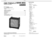 Roland DB-700JT Service Notes