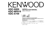 Kenwood KDC-X859 Instruction Manual