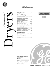 GE DCB330 and Owner's Manual And Installation Instructions