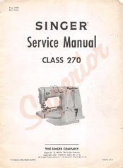 Singer 270 Series Service Manual