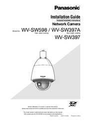 Panasonic WV-SW397 Installation Manual