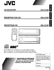 JVC KD-LX100 Instructions Manual