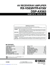 Yamaha DSP-AX563 Service Manual