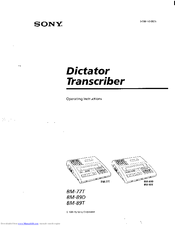 Sony BM-89T Operating Instructions Manual