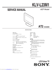 Sony WEGA KLV-L23M1 Service Manual