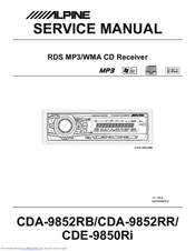 Alpine CDA-9852RB Service Manual