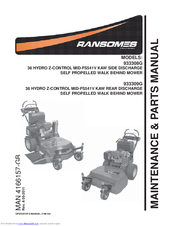 Ransomes 933309G Maintenance & Parts Manual