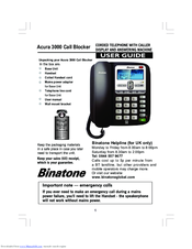 Binatone Acura 3000 Call Blocker User Manual