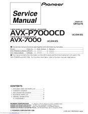 Pioneer AVX-7000/UC Service Manual
