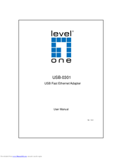 Levelone USB-0301 User Manual