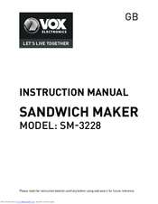 Vox SM-3228 Instruction Manual