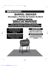 Brinkmann BARREL SMOKER Owner's Manual