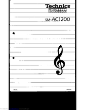 Technics SM-AC1200 Owner's Manual